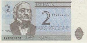 P 70 - ESTONIA 2 KROONI 1992 FE