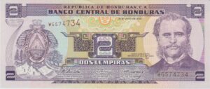 P 80Ah-  HONDURAS 2 LEMPIRA 2010 FE