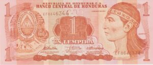 P 84b-  HONDURAS 1 LEMPIRA 2010 FE