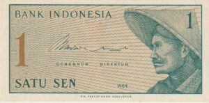 P 90 -  INDONESIA  1 SEN  1964 FE