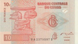 P 93 - REPUBLICA DO CONGO   10 FRANCS 2003 FE