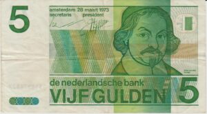 P 95a-  HOLANDA 5 GULDEN 1973 MBC
