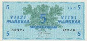 P 99 - FINLANDIA 5 MARKKA 1963 FE