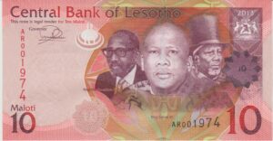 P 21b -LESOTHO  10 MALOTI  2013  FE