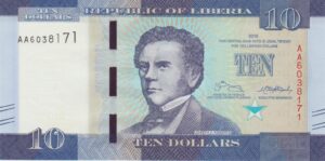 P 32g - LIBERIA  10 DOLLARES 2016 FE