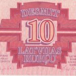 P 38 - LETONIA  10 RUBLIS 1992 FE