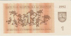 P 39 - LITUANIA 1 TOLANAS  1992 FE