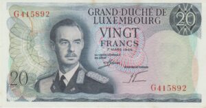 P 54b - LUXEMBURGO  20 FRANCOS FE