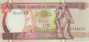 P 45 - MALTA  2 LIRA 1994/97   FE