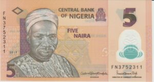 TBB 234k - NIGERIA 5 NAIRA 2019  FE