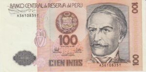 P 133a -  PERU 100 INTIS 1987 FE