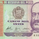 P 137 -  PERU 5000 INTIS 1988 FE