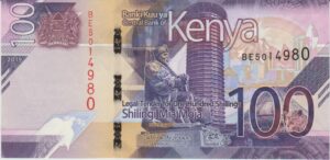 TBB 145 -  KENIA 100  SHILINGS  2019 FE