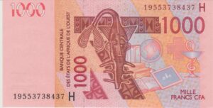 P 15 - WESTERN AFRICAN STATES - NIGER 1000 FRANS CFA 2003 FE