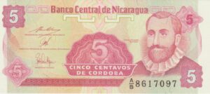 P 168a.2 -  NICARAGUA 5 CENTAVOS 1991-1992 FE