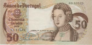 P 174 -  PORTUGAL  50 ESCUDOS DE ORO  1968  S