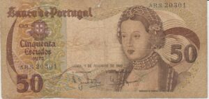 P 174b -  PORTUGAL  50 ESCUDOS DE ORO  1980  BC