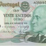 P 176b -  PORTUGAL  20  ESCUDOS DE ORO  1978 FE