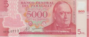 P 234a -  PARAGUAI 5000 GUARANI 2011 FE