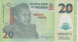 P 34d - NIGERIA 20 NAIRA 2010 FE