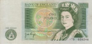 P 377a -  REINO UNIDO  1 POUND 1978-81 MBC+