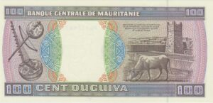 P 4i - ILHAS MAURITANIA  100 OUGUIYA 1999 FE