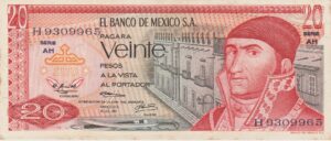 P 64b -  MEXICO 20 PESOS  1973 FE