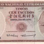 P 28b - TIMOR LESTE  100 ESCUDOS   1963 FE