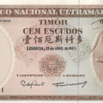 P 28f - TIMOR LESTE  100 ESCUDOS   1963 FE (leves manchas)
