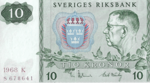 P 52d2 - SUECIA  10  KRONNOR 1968  MBC