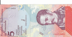 P 102- VENEZUELA 5 BOLIVARES  2018 FE