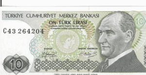 P 192- TURQUIA 10 LIRA 1979 FE