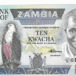 P 26e- ZAMBIA  10 KWACHA 1980-87 FE