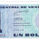 P 68 - VENEZUELA 1 BOLIVAR  1989 FE