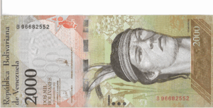 P 96b - VENEZUELA 2000  BOLIVARES  2016 FE