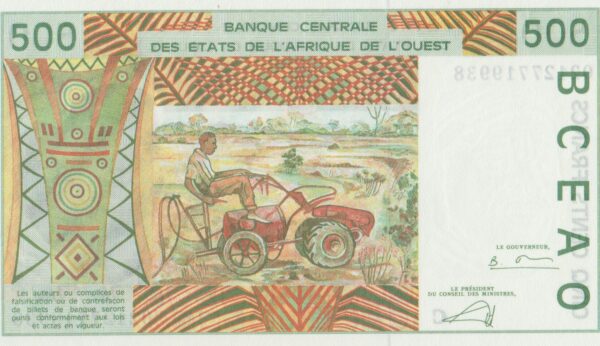 P 310 - Burkina Faso - 500 Francs - FE - Imagem 2