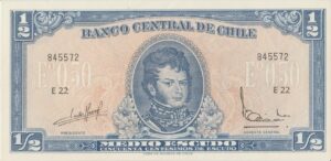 P 134d - Chile - ½ Escudo 50 Centésimos de Escudo  - FE