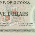 P 22 -  GUYANA  5 DOLLARS   FE