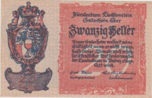 P 02 - LIECHTENTEIN  20 HELLER 1920 FE