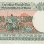 P 80r -  INDIA 5 RUPEES   MBC (com furos)
