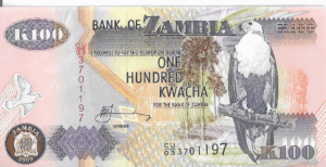 P 38h - ZAMBIA  100  KWACHA 2009 FE