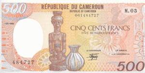 P24 - Camarões  500 Francs - 1988- FE
