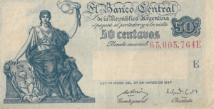 P 256 - Argentina - 50 CENTAVOS 1948-1950 - MBC