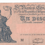 P 257 - Argentina - 1 PESO 1949-1950 - MBC