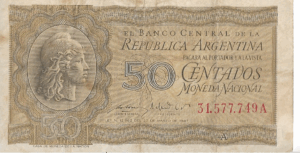 P 259a - Argentina - 50 CENTAVOS 1950 - MBC