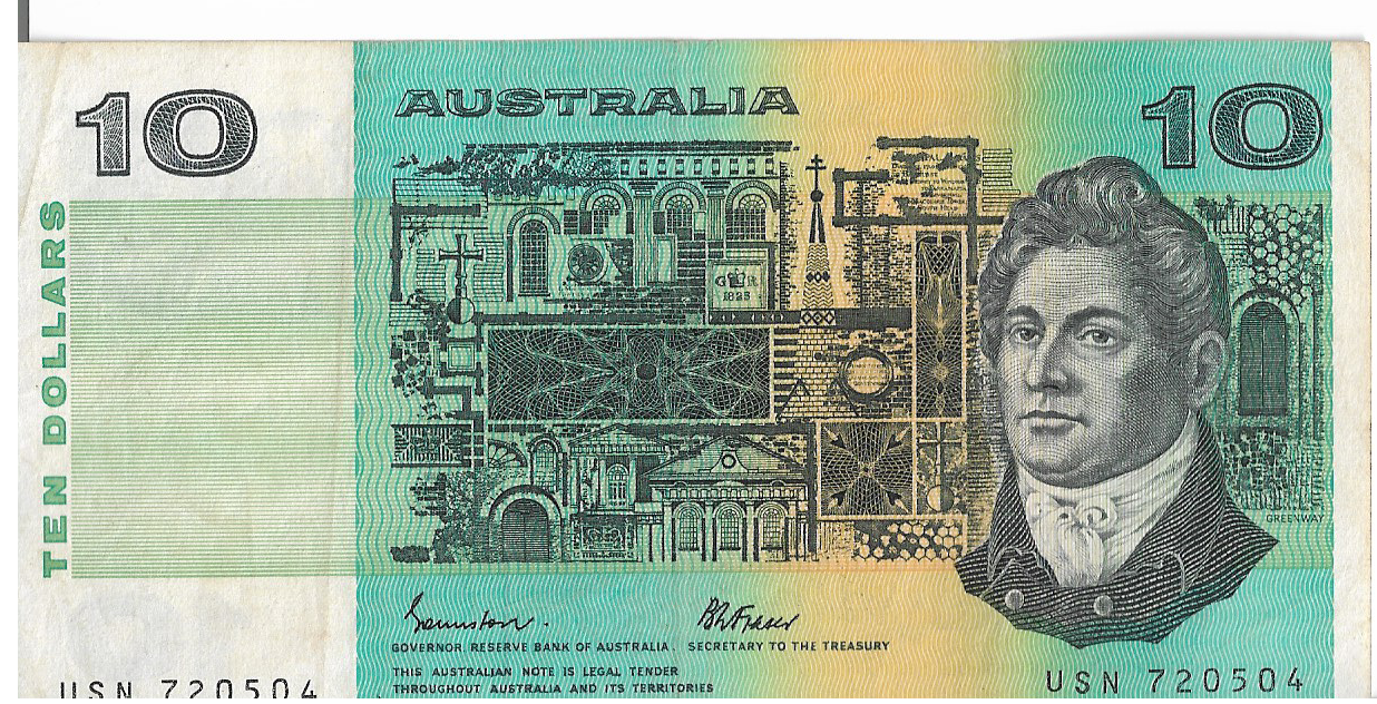 P45-2 P45 - Austrália - 10 Dollars - MBC - Imagem 1