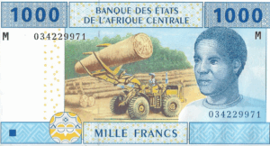 P07a - REPUBLICA CENTRAL DA AFRICA 1000 FRANCS  2002 FE