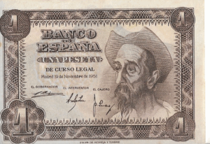 P139a2- ESPANHA 1 PESETAS 1951 S
