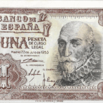 P144a- ESPANHA 1 PESETAS 1953 FE