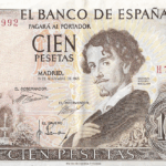 P150a2- ESPANHA 100 PESETAS 1965 S